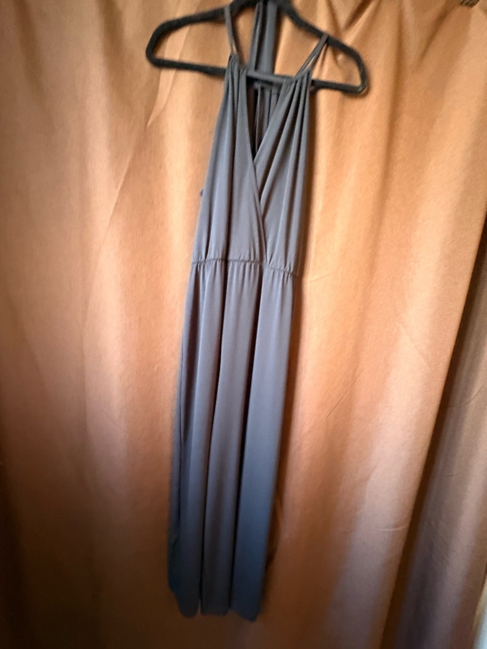 Sleeveless V-Neck jumpsuit, Black- XL